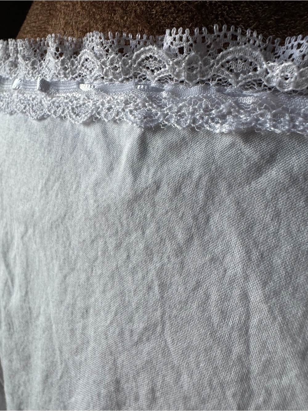 Eileen West Moonlight Sonata 2X Pale Lilac Cotton Lace Ruffle Nightgown - Picture 11 of 16